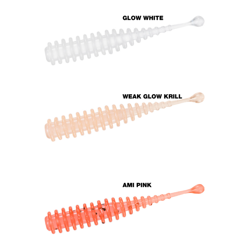 DAIWA AJI HUNTER WORM RING 1.5 (10 AD) GLOW WHITE - 1