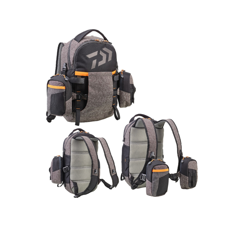 DAIWA BALIKÇI ÇANTASI GRİ TURUNCU 30*14*48CM - 1
