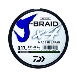 Daiwa JBraid 4B Koyu Yeşil 135m İp Misina - 1