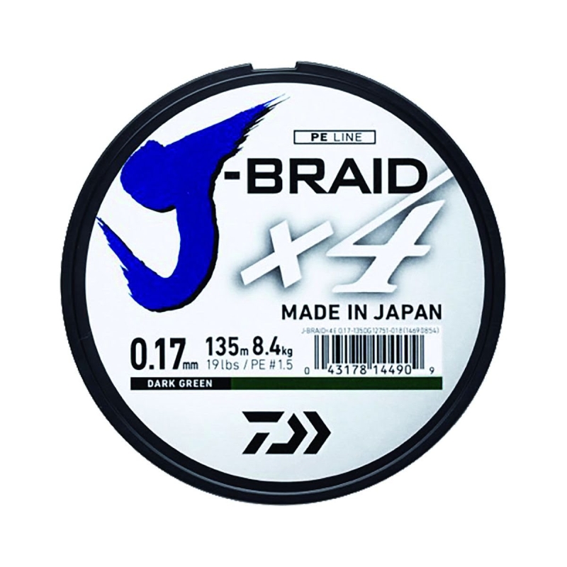 Daiwa JBraid 4B Koyu Yeşil 135m İp Misina - 1
