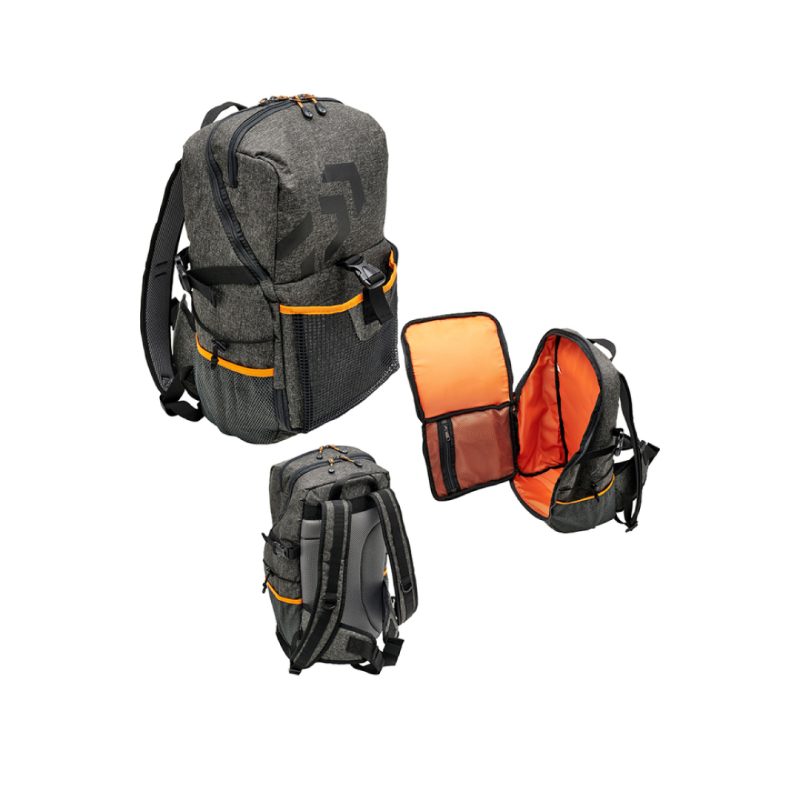 DAIWA SIRT ÇANTASI 25L GRİ TURUNCU 50*30*15CM - 1