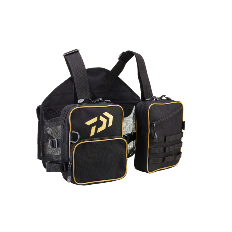 DAIWA WADING YELEK, BLACK-GOLD 46*38CM - 1