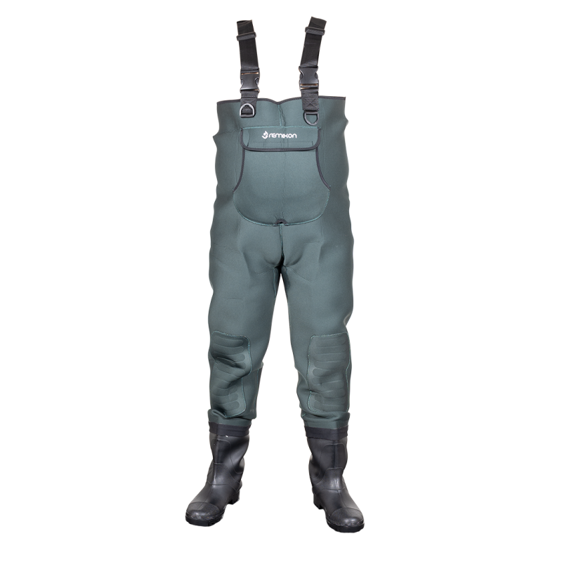 REMIXON 4.5MM NEOPREN YEŞİL PVC BOT TULUM ÇİZME - 1