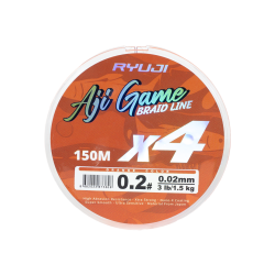 RYUJI AJI GAME 4X, 0.05MM 150M, ORANGE İP MİSİNA - Ryuji