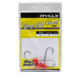 RYUJI DROP JIGHEAD RED UV İĞNE (3 ADET) - 2