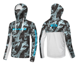 RYUJI UV PERFORMANCE HOODIE SHIRT+NECK, DARK TIDE - Ryuji