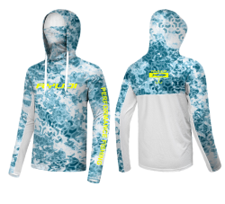 RYUJI UV PERFORMANCE HOODIE SHIRT+NECK, ICE BLUE - Ryuji